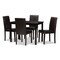 Baxton Studio Mia Modern Dark Brown Faux Leather Upholstered 5-Piece Dining Set 142-8029-8026 - alternate 1